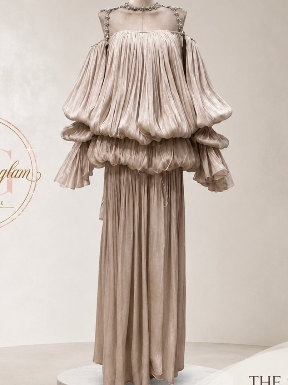 Luxury Evening Gorgeous Bridal Gown Couture Designer Wedding Cocktail Boho Dress